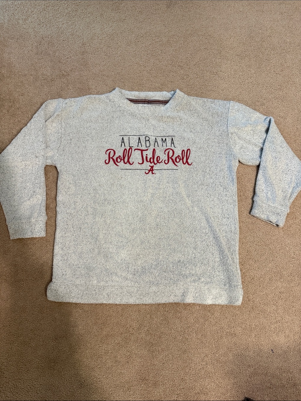 Alabama 'Roll Tide Roll' Gray Crewneck Sweatshirt